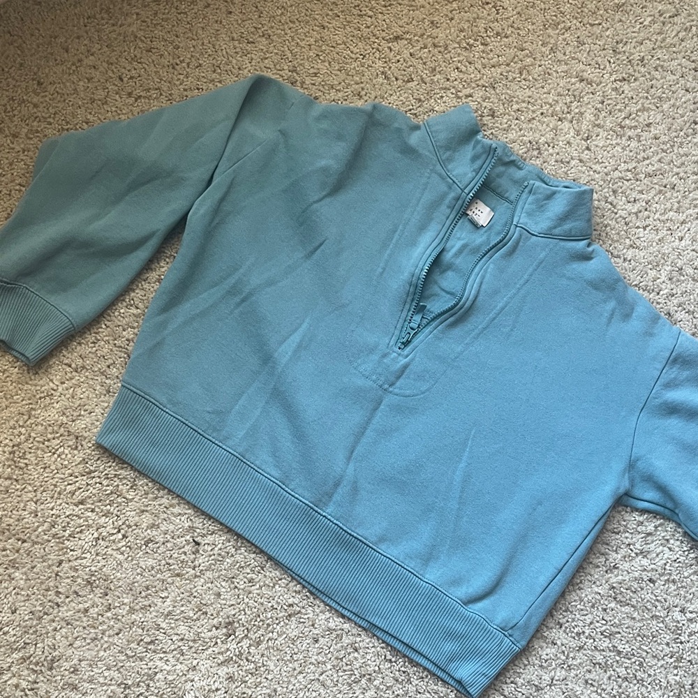 A New Day Teal Quarter-Zip Sweatshirt